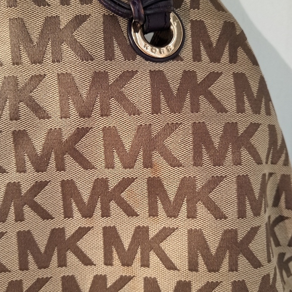 Michael Kors Jet Set Grab Insignature Canvas Shoulders Bag Jacquard - Picture 2 of 9